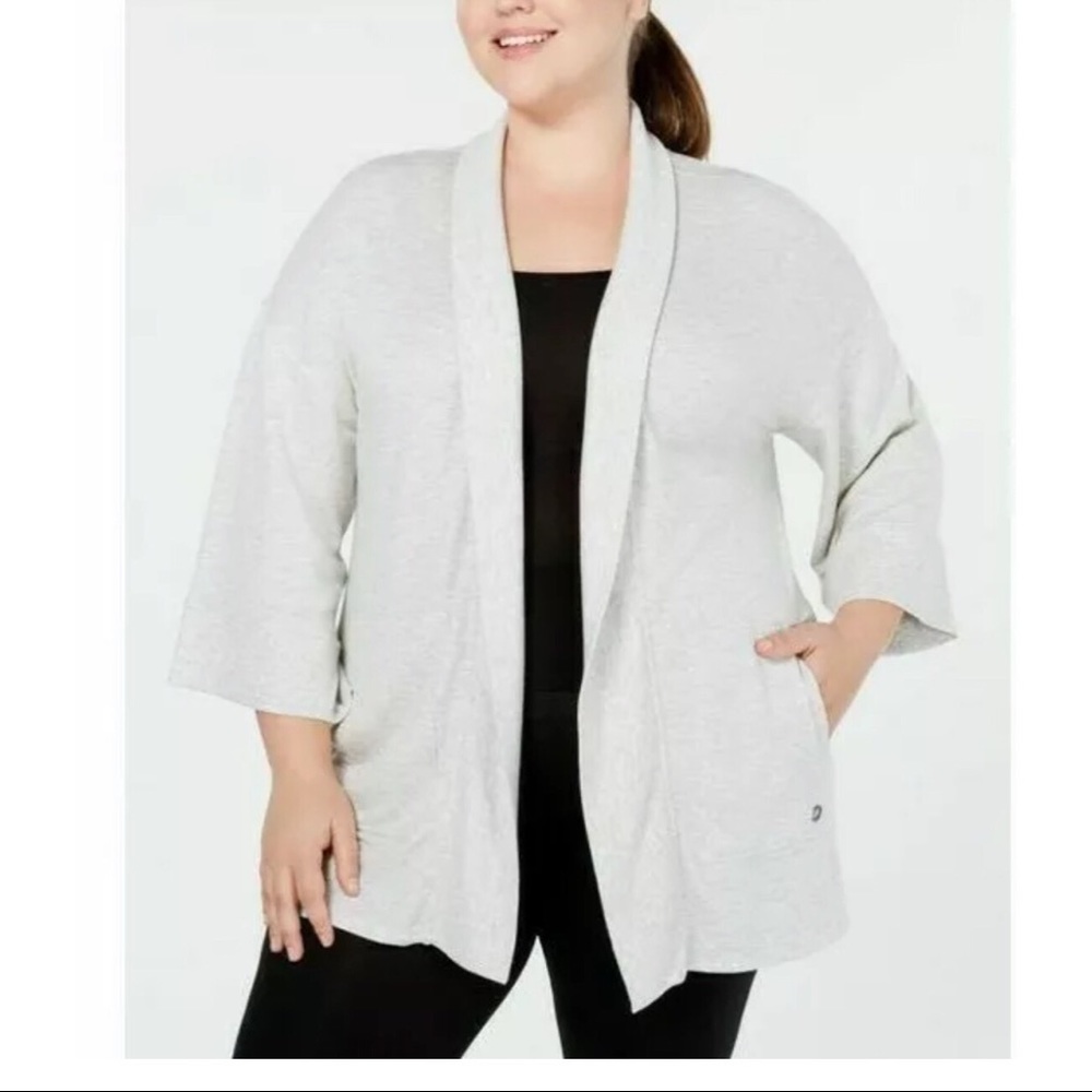 New Calvin Klein relaxed grey open cardigan sweater sizes 1X, 2X & 3X
